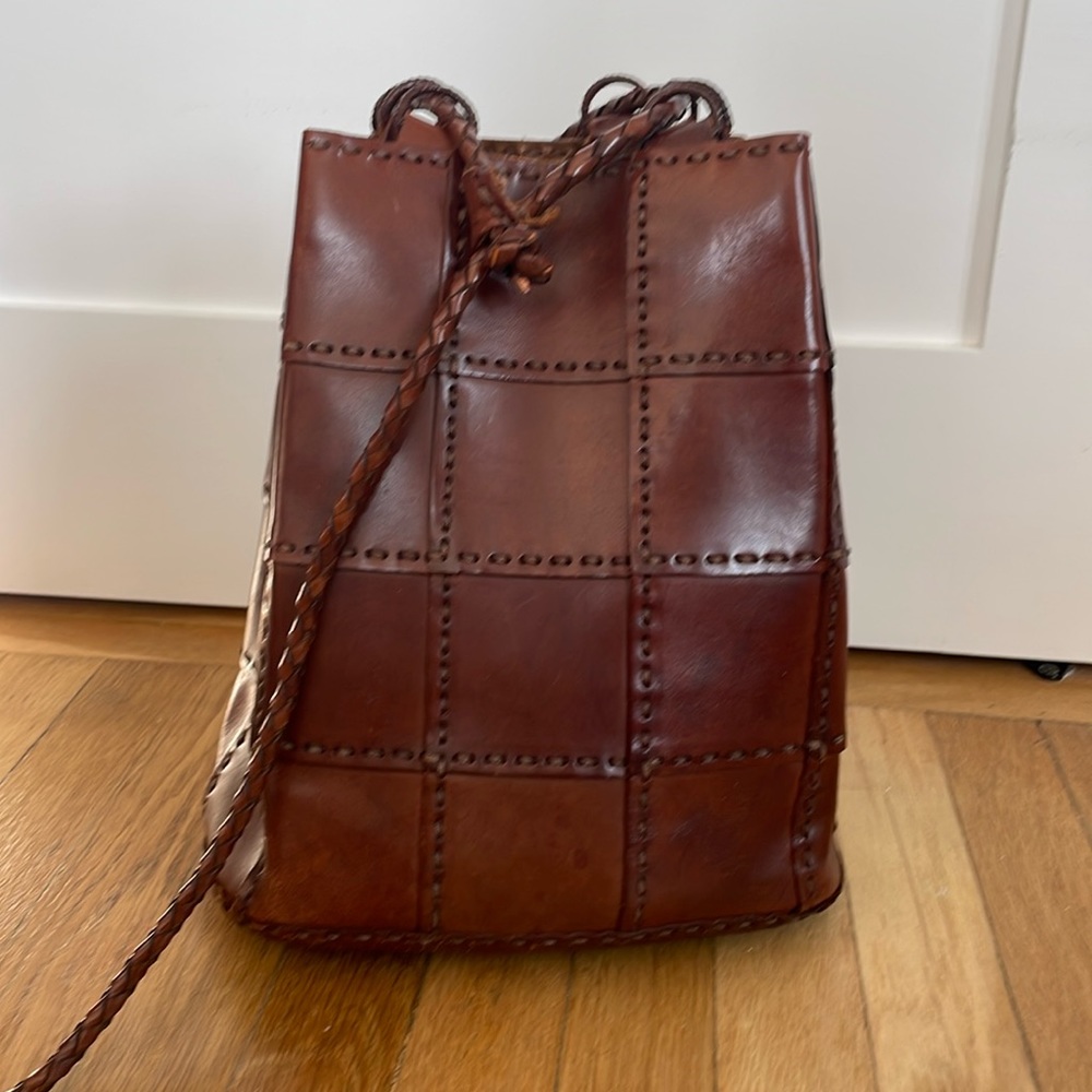 Vintage leather backpack